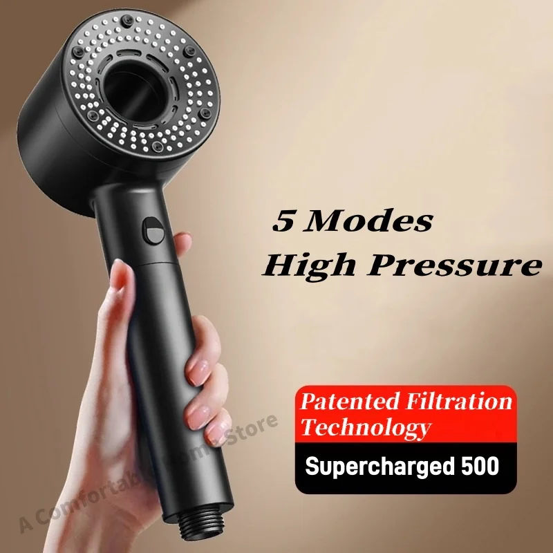 Home Bathroom Upgrades - Xiaomi 5 โหมดหัวฝักบัวฝักบัวอาบน้ําแรงดันสูงแบบพกพากรองสายฝนก๊อกน้ําห้องน้ําบ้านอุปกรณ์ห้องน้ํา