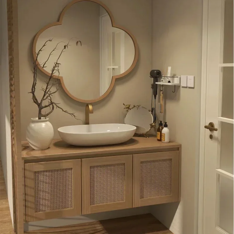 Home Bathroom Design Simple - ตู้เก็บของในห้องน้ำแบบญี่ปุ่นพร้อมชั้นวางของและกระจก ตู้ห้องน้ำแบบโมเดิร์น ดีไซน์เรียบง่าย เฟอร์นิเจอร์ภายในบ้าน Gabinetti LLBC
