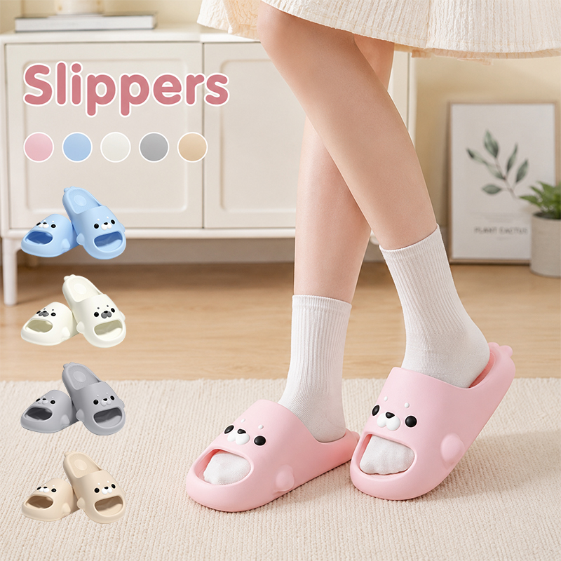 Home For Bathroom - รองเท้าแตะแบบสวมสำหรับผู้หญิงและผู้ชาย พื้นนุ่ม กันลื่น เหมาะสำหรับใส่ในห้องน้ำ บ้าน หรือชายหาด
