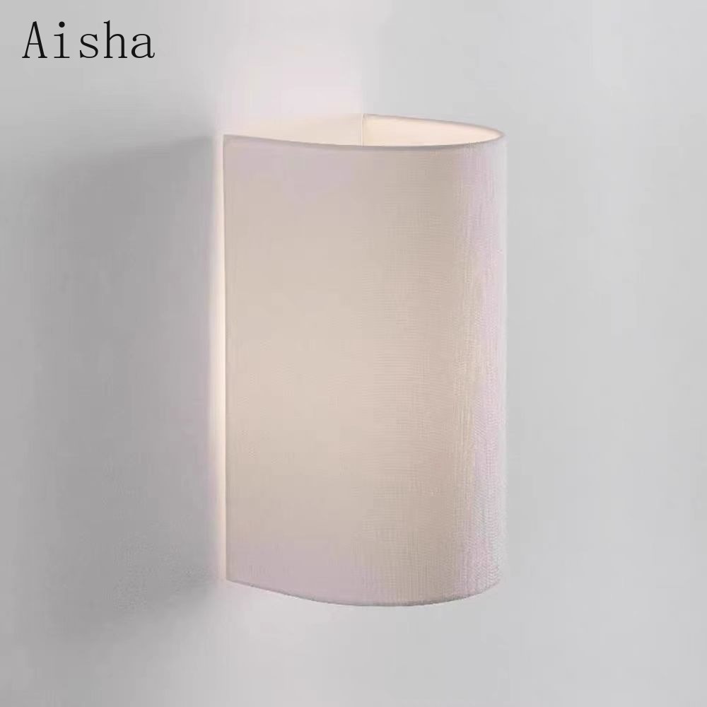 Home Bathroom Design Simple - สเปน Designer ภาษาฝรั่งเศสคําโคมไฟติดผนังผ้าลินินผ้า Wall Sconces สําหรับห้องนอนหน้าแรกข้างเตียง