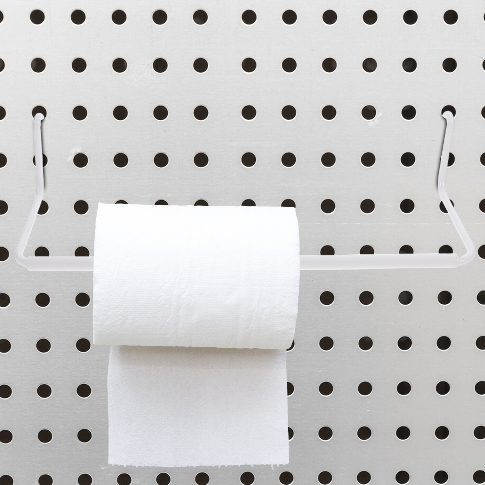 Home Bathroom Paper Towel Holder - ที่วางกระดาษทิชชู่แบบติดผนัง 2 ชิ้น ทำจากสแตนเลส ขยายได้ สำหรับห้องครัว