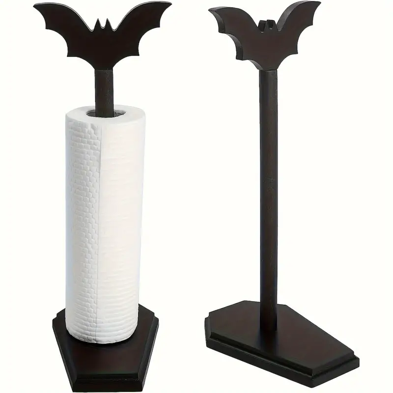Home Bathroom Paper Towel Holder - ที่ใส่กระดาษเช็ดมือค้างคาว - ตกแต่งฮาโลวีนสําหรับห้องครัวและห้องน้ํา - ตกแต่งบ้านแบบกอธิคสําหรับความแปลกใหม่และความอยากรู้อยากเห็น