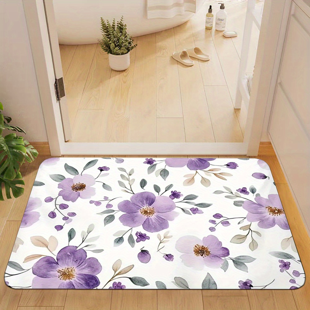 พรมเช็ดเท้าลายดอกไม้สุดหรู พรม - Home Bathroom Decor Ideas บทวิจารณ์และราคา