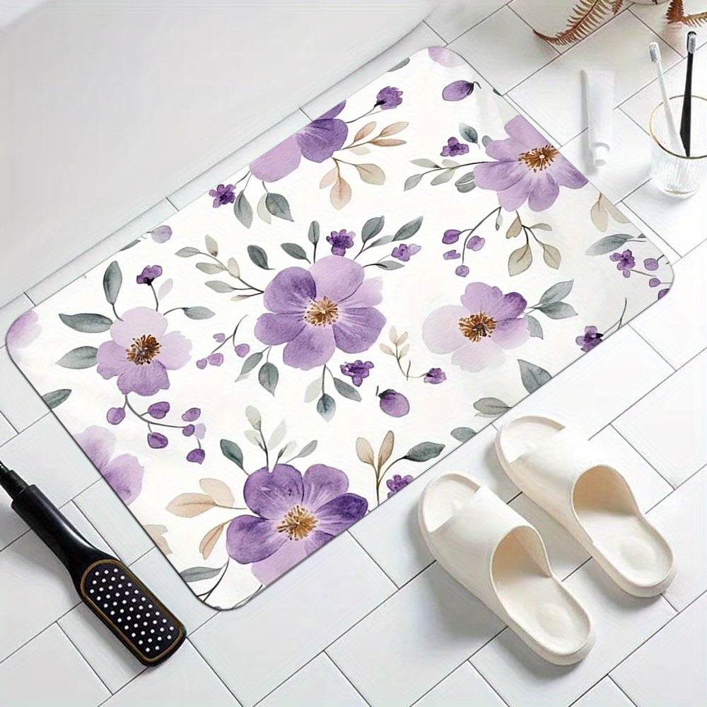 พรมเช็ดเท้าลายดอกไม้สุดหรู พรม - Home Bathroom Decor Ideas บทวิจารณ์และราคา