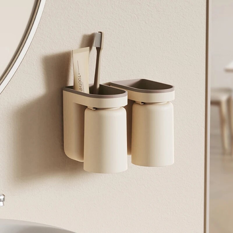 ชั้นเก็บแปรงสีฟันนวัตกรรมใหม่1 - Home Bathroom Organizer บทวิจารณ์และราคา