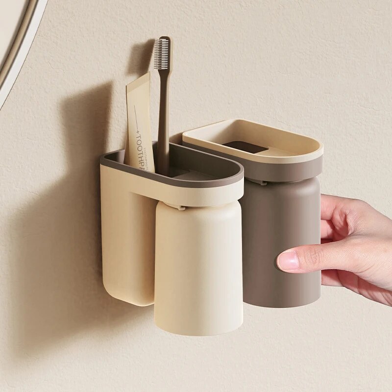 ชั้นเก็บแปรงสีฟันนวัตกรรมใหม่1 - Home Bathroom Organizer บทวิจารณ์และราคา