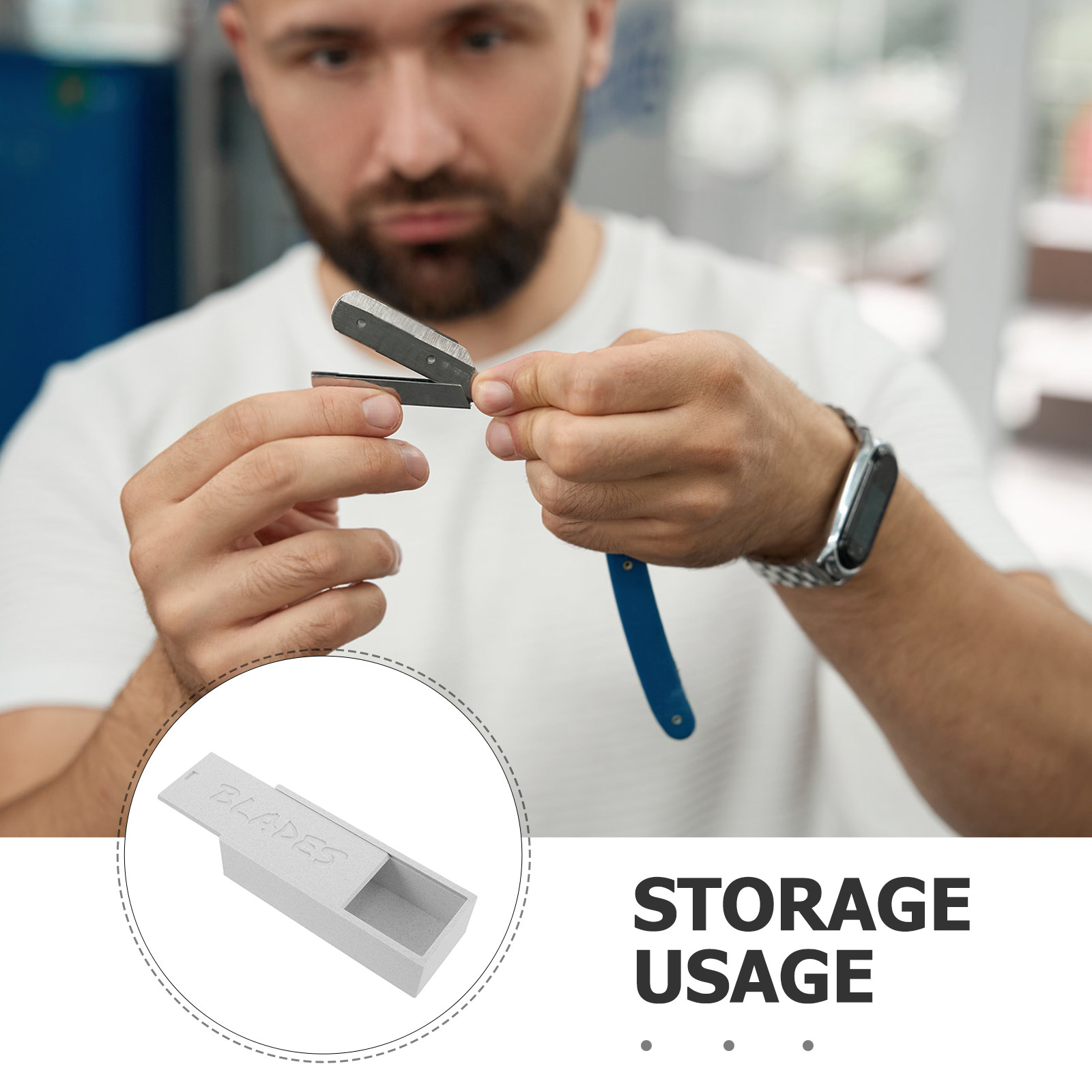 กล่องเก็บใบมีดปัตตาเลี่ยนแบบสอ - Home Bathroom Organizer บทวิจารณ์และราคา