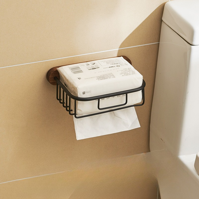 ที่ใส่กระดาษทิชชูไม้เนื้อแข็งแ - Home Bathroom Paper Towel Holder บทวิจารณ์และราคา