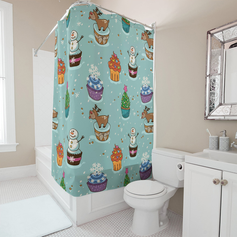 ม่านกั้นอาบน้ำลายคริสต์มาสสุดน - Home Bathroom Decor Ideas บทวิจารณ์และราคา