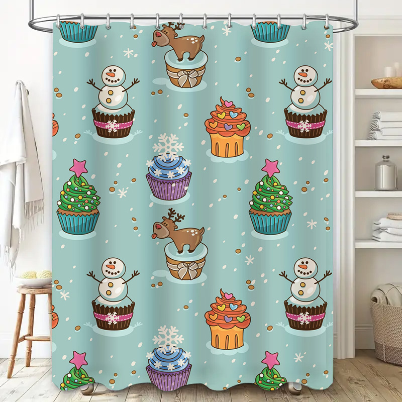 ม่านกั้นอาบน้ำลายคริสต์มาสสุดน - Home Bathroom Decor Ideas บทวิจารณ์และราคา