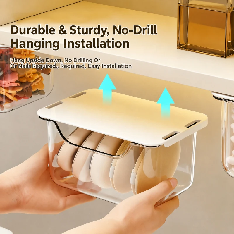 กล่องเก็บของแบบใส 2 ชิ้น กล่อง - Home Bathroom Organizer บทวิจารณ์และราคา