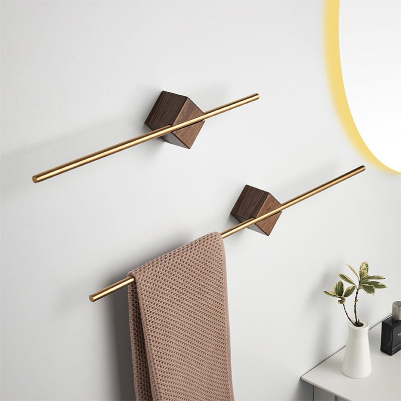 ราวแขวนผ้าขนหนูไม้วอลนัทสไตล์ย - Home Bathroom Design Simple บทวิจารณ์และราคา
