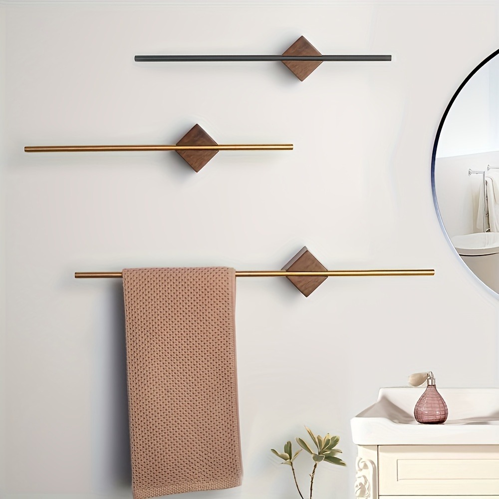 ราวแขวนผ้าขนหนูไม้วอลนัทสไตล์ย - Home Bathroom Design Simple บทวิจารณ์และราคา