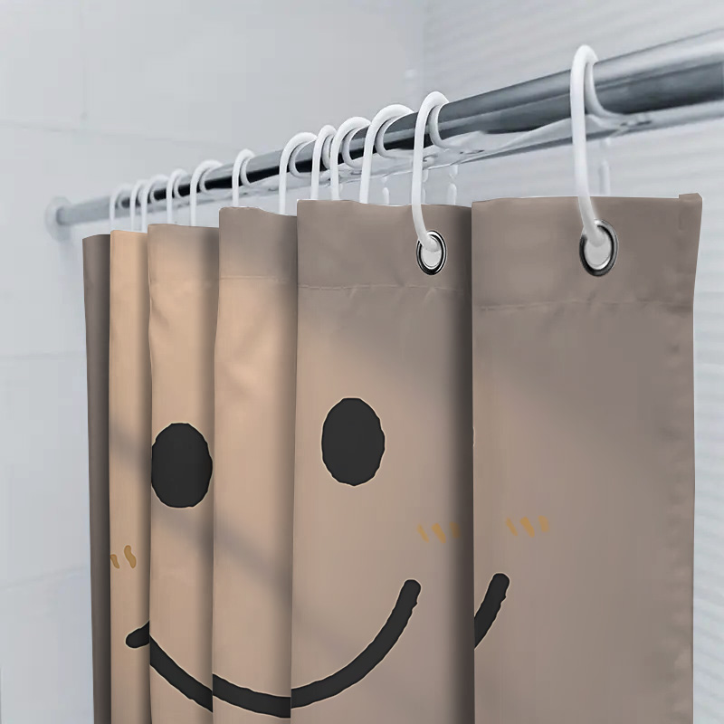 ม่านอาบน้ําดีไซน์หน้ายิ้มน่ารั - Home Bathroom Upgrades บทวิจารณ์และราคา