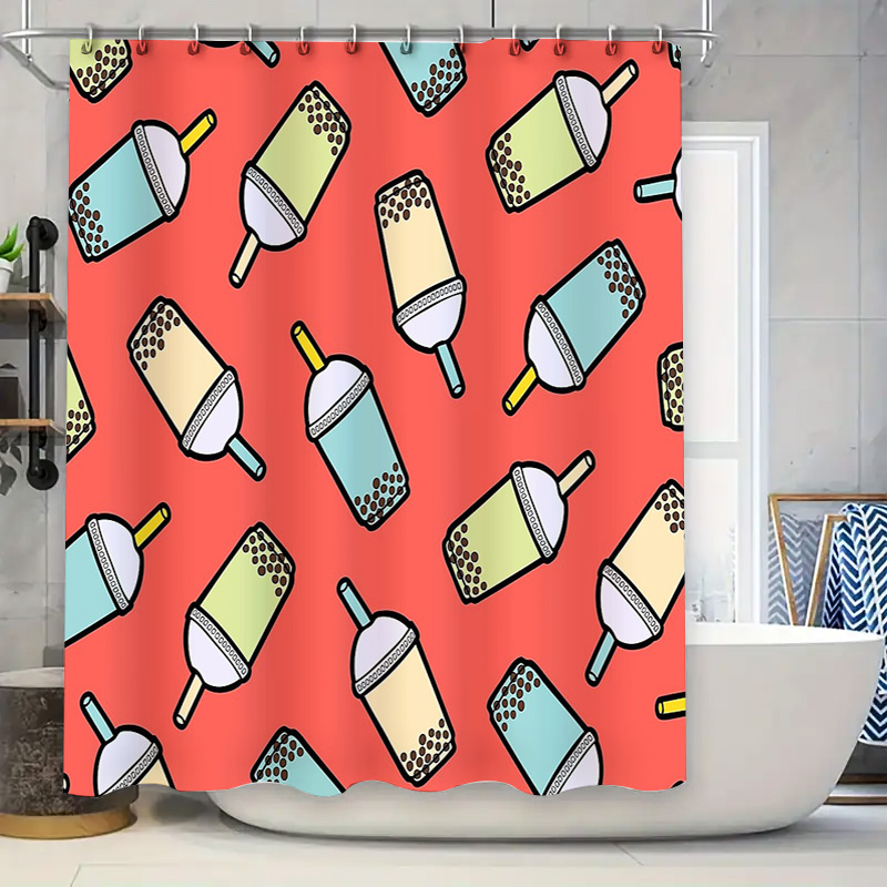 ม่านอาบน้ำลายชานมไข่มุกสุดน่าร - Home Bathroom Decor Ideas บทวิจารณ์และราคา