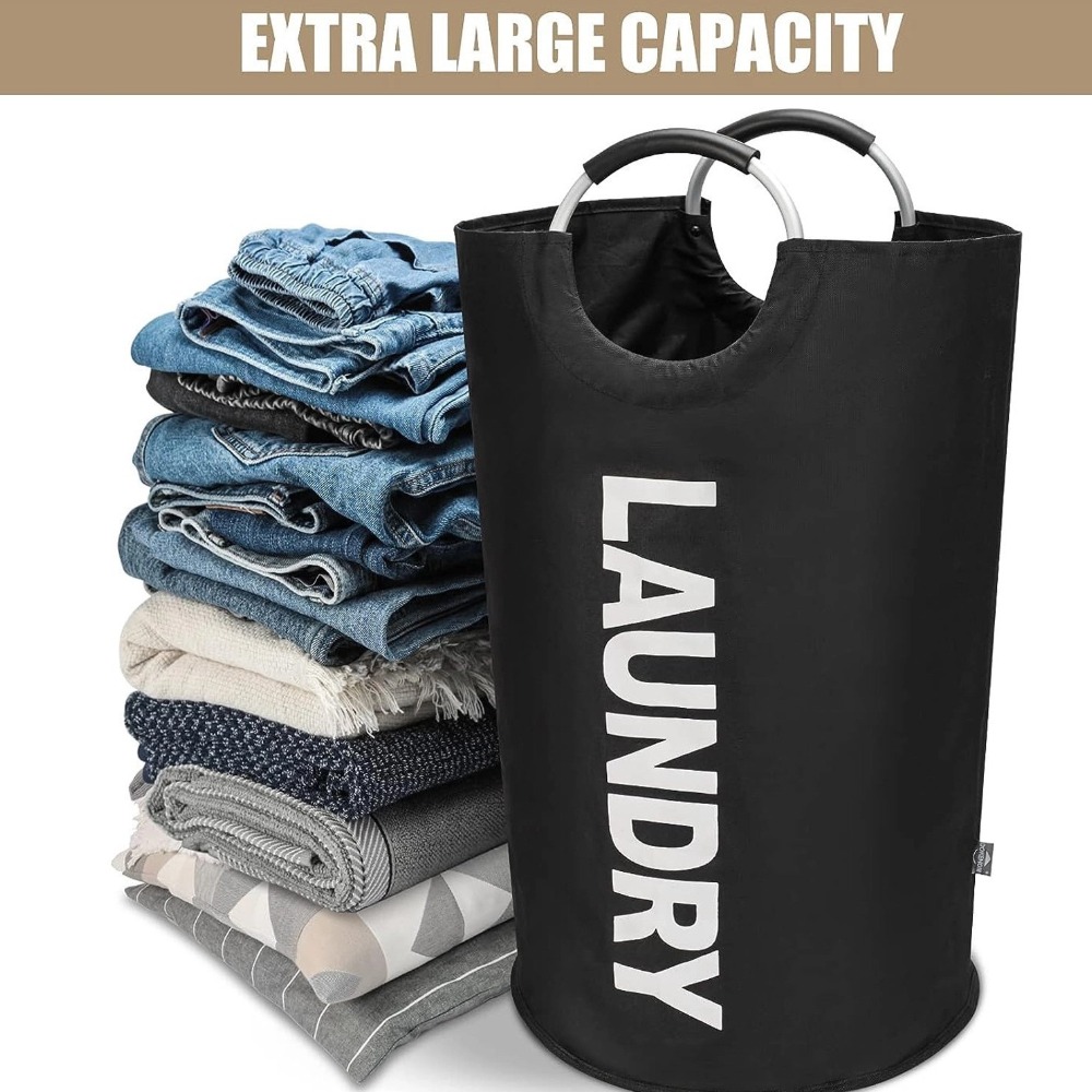 ตะกร้าผ้าแบบพับได้ 90 ลิตร ทำจ - Home Bathroom Organizer บทวิจารณ์และราคา