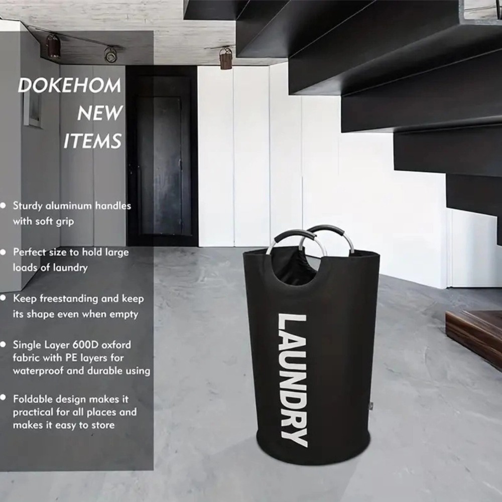 ตะกร้าผ้าแบบพับได้ 90 ลิตร ทำจ - Home Bathroom Organizer บทวิจารณ์และราคา