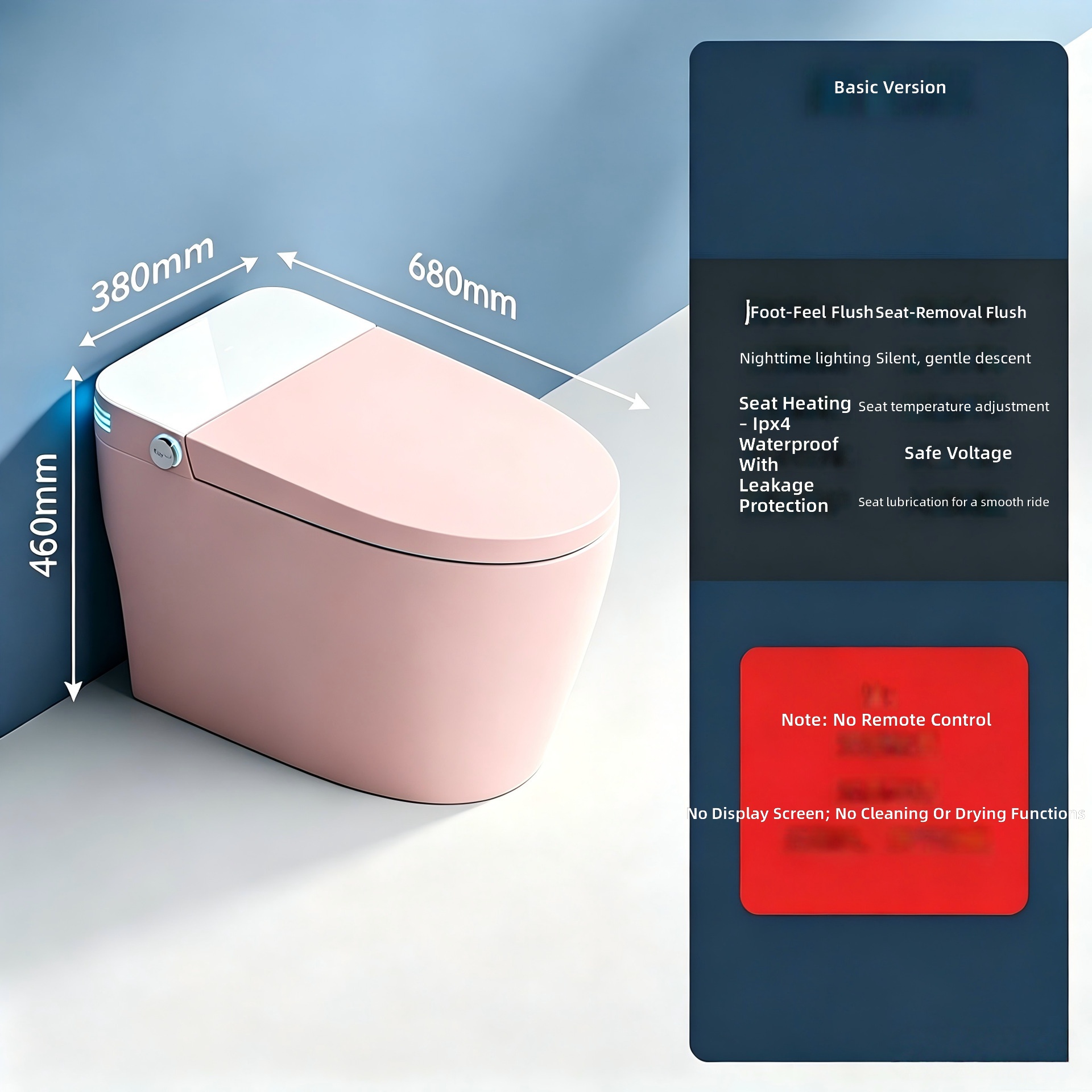 สุขภัณฑ์อัจฉริยะ สีชมพู ออลอิน - Home For Bathroom บทวิจารณ์และราคา