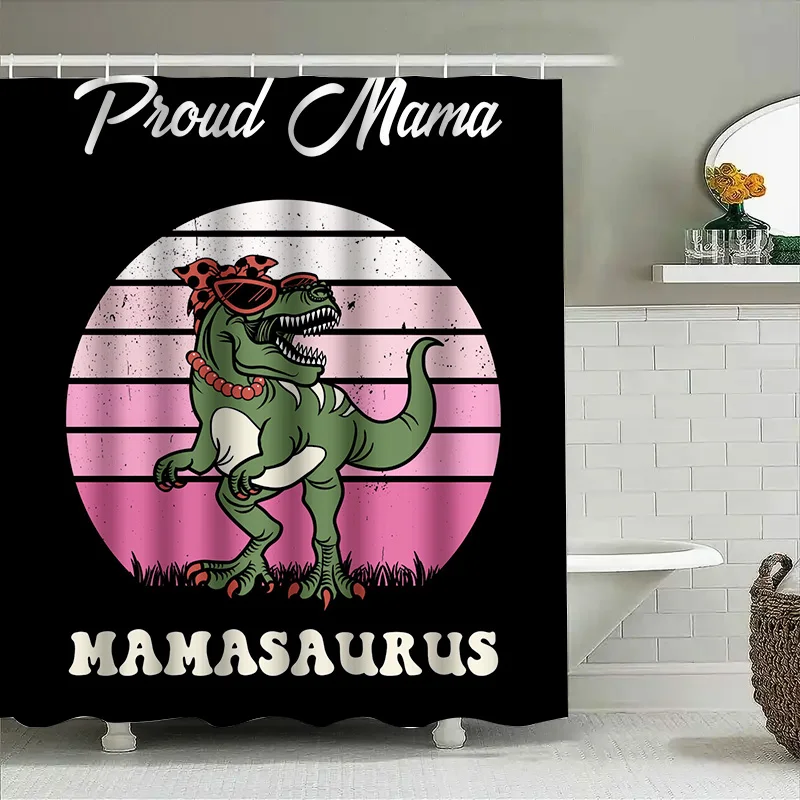 Stylish Mama ไดโนเสาร์ผ้าม่านเ - Home Bathroom Decor Ideas บทวิจารณ์และราคา