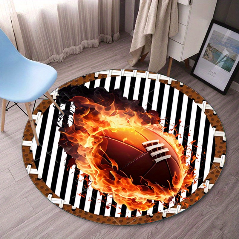 พรมกลมลายฟุตบอลสำหรับห้องนั่งเ - Home Bathroom Decor Ideas บทวิจารณ์และราคา